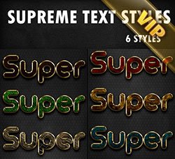 PS图层样式：Supreme Text Styles